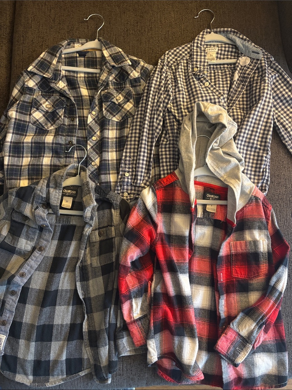 OshKosh Boys' , Baby Gap , Carter’s Flannel 4 Pack